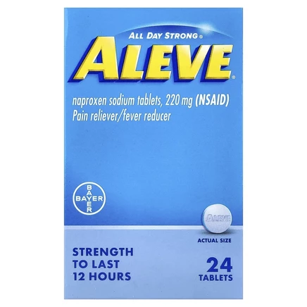 Aleve, Напроксен натрия в таблетках, 220 мг, 24 таблетки