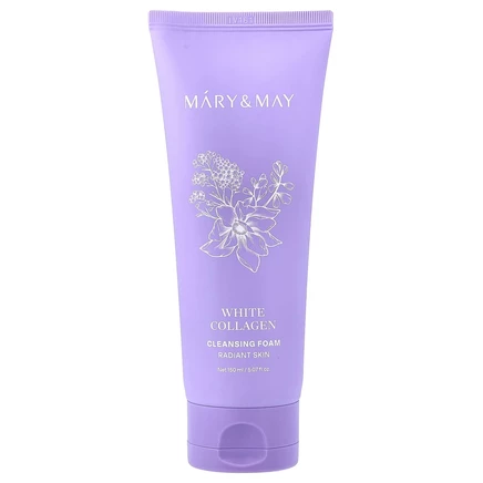 Mary & May, White Collagen, очищающая пенка, 150 мл (5,07 жидк. Унции)