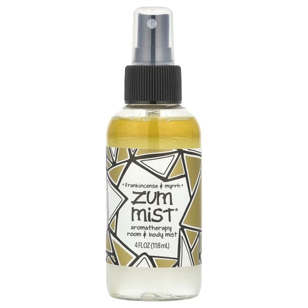 ZUM, Zum Mist, ароматерапевтический спрей для комнаты и тела, Frankincense & Myrrh (ладан и мирра), 118 мл (4 жидк. унции)