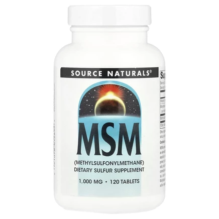 Source Naturals, МСМ (метилсульфонилметан), 1000 мг, 120 таблеток
