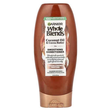 Garnier, Разглаживающий кондиционер Whole Blends, «Масла кокоса и какао», 370 мл
