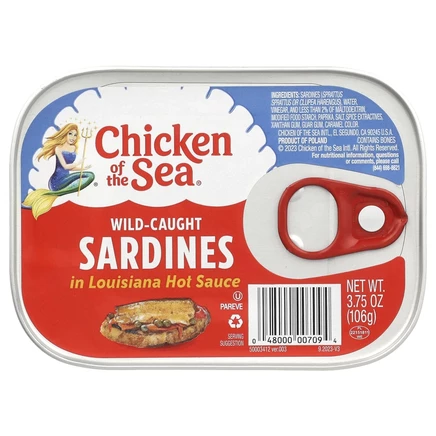 Chicken of the Sea, Сардины, в луизианском остром соусе, 106 г (3,75 унции)
