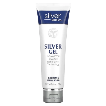 American Biotech Labs, Silver Biotics, Silver gel, гидрогель с добавкой SliverSol с нано-серебром, 4 жидких унции (114 г)