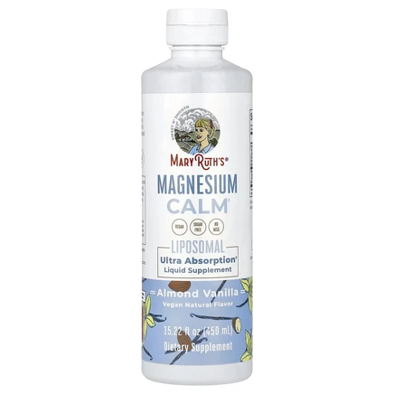 MaryRuth's, Magnesium Calm Liposomal, миндаль и ваниль, 450 мл (15,22 жидк. Унции)