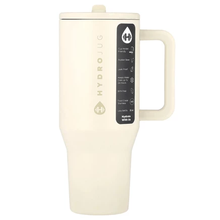 HydroJug, Traveler Tumbler, крем, 32 унции