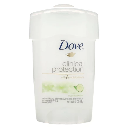 Dove, Clinical Protection, Prescription Strength, дезодорант-антиперспирант, прохлада, 48 г (1,7 унции)