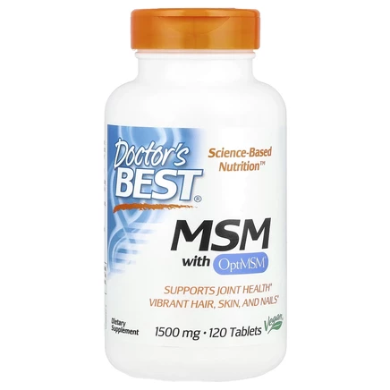 Doctor's Best, МСМ с OptiMSM, 1500 мг, 120 таблеток