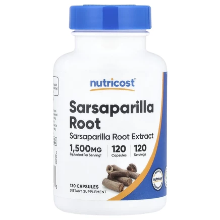 Nutricost, корень сарсапарели, 120 капсул (100 мг в капсуле)
