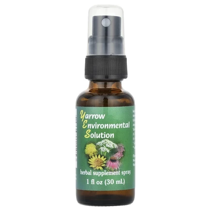 Flower Essence Services, Environmental Solution, тысячелистник, спрей, 30 мл (1 жидк. унция)