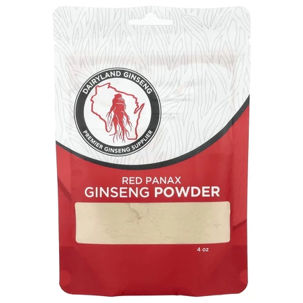 Dairyland Ginseng, красный женьшень обыкновенный, в порошке, 118 мл (4 унции)