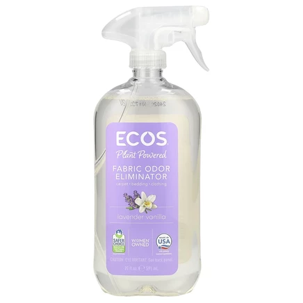 Earth Friendly Products, Ecos®, средство для устранения запаха из ткани, лаванда и ваниль, 591 мл (20 жидк. Унций)