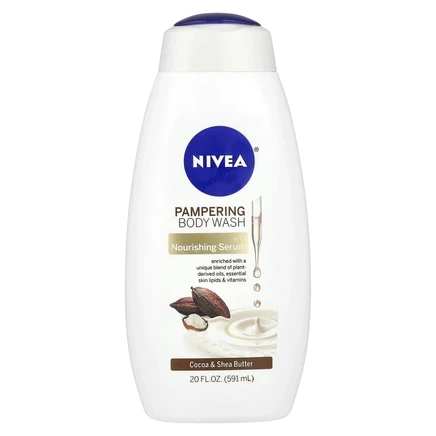 Nivea, Гель для душа, какао и масло ши, 591 мл (20 жидк. Унций)