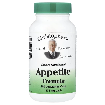 Christopher's Original Formulas, Формула для аппетита, 475 мг, 100 вегетарианских капсул