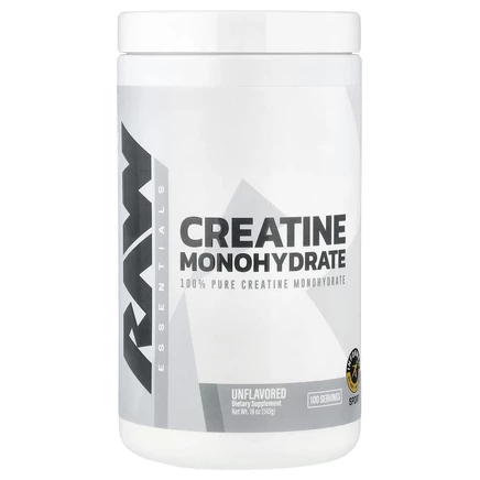 Raw Nutrition, Essentials, моногидрат креатина, без добавок, 510 г (18 унций)