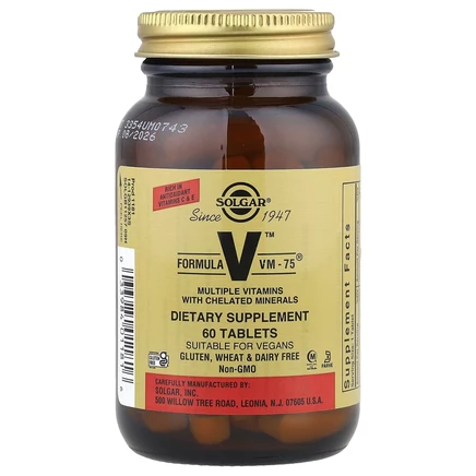Solgar, Formula V ™ VM-75®, 60 таблеток