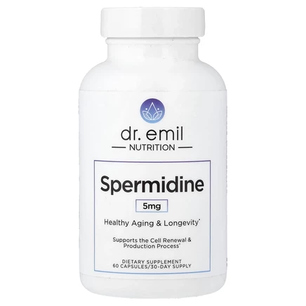 Dr. Emil Nutrition, спермидин, 5 мг, 60 капсул (2,5 мг в 1 капсуле)