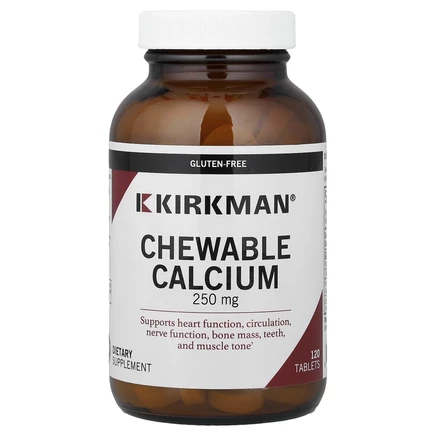 Kirkman Labs, Жевательные таблетки с кальцием, 250 мг, 120 таблеток