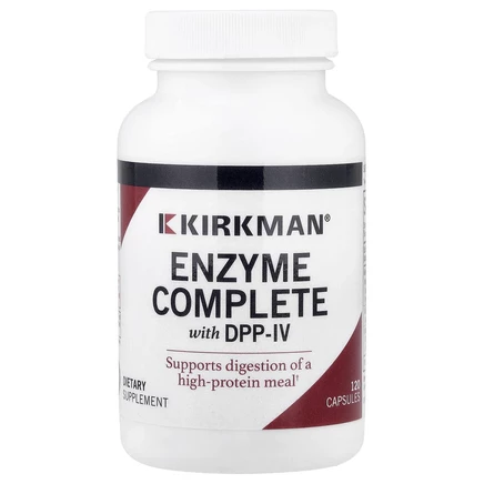 Kirkman Labs, комплекс ферментов с DPP-IV, 120 капсул