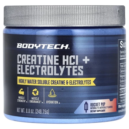 BodyTech, креатин гидрохлорид и электролиты, Rocket Pop, 249,75 г (8,8 унции)