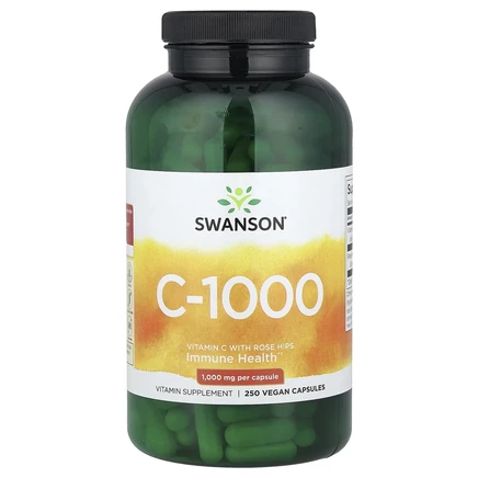 Swanson, C-1000, витамин C с шиповником, 1000 мг, 250 капсул