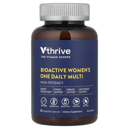 Vthrive, Bioactive Women's One Daily Multi, 60 растительных капсул