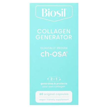 Biosil, Collagen Generator, средство для стимулирования производства коллагена, 60 оригинальных капсул