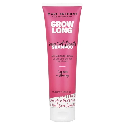 Marc Anthony, Grow Long ™, сверхбыстродействующий шампунь, кофеин и женьшень, 250 мл (8,45 жидк. Унции)