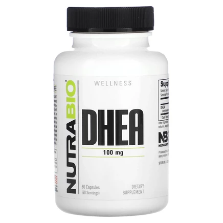 NutraBio, ДГЭА, 100 мг, 60 капсул