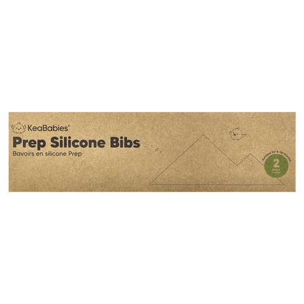KeaBabies, Силиконовые нагрудники Prep, для детей 3–36 месяцев, мягкие, 2 шт.