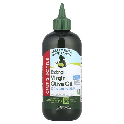 California Olive Ranch, Chef's Bottle™, нерафинированное оливковое масло высшего качества, 100% от штата Калифорния, 500 мл (16,9 жидк. унции)