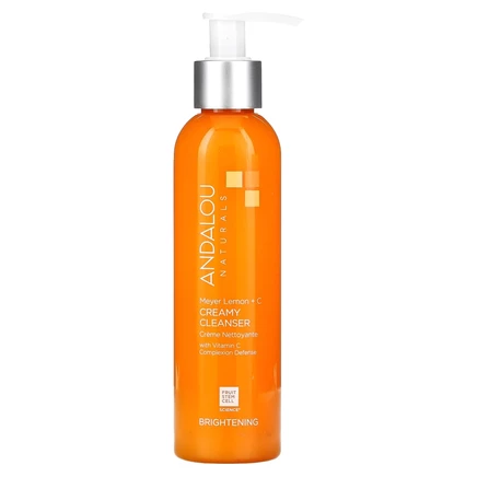 Andalou Naturals, очищающее крем-молочко с лимоном Мейера и витамином C, улучшение цвета лица, 178 мл (6 жидк. унций)