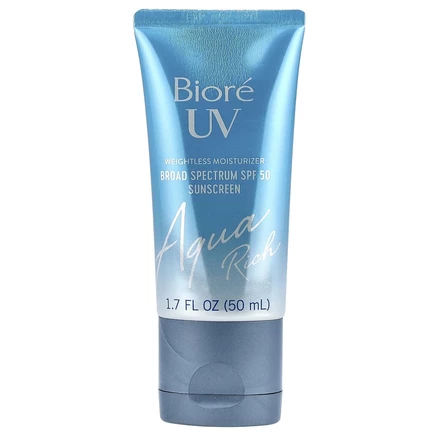Biore, UV Aqua Rich, невесомое увлажняющее средство, SPF 50, 50 мл (1,7 жидк. Унции)