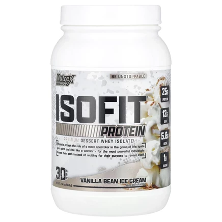 Nutrex Research, IsoFit® Protein, ванильное мороженое, 969 г (2,14 фунта)
