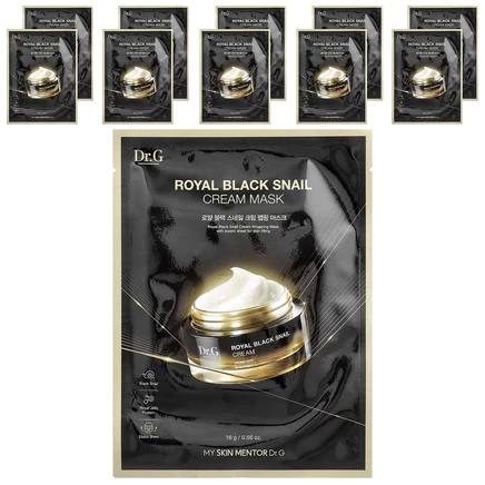Dr. G, Royal Black Snail, кремовая маска для лица, 10 шт., 16 г (0,56 унции)