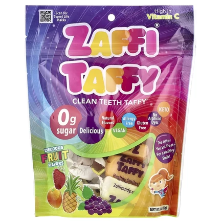 Zollipops, Ириски Zaffi, ириски для чистки зубов, отличные вкусы, 3,0 унции