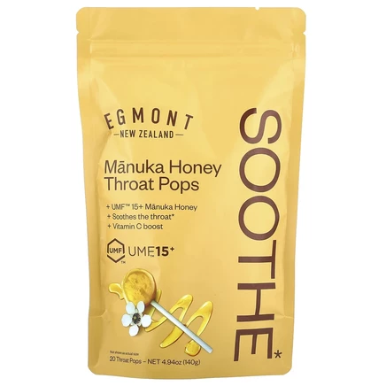 Egmont Honey, Manuka Honey, 20 леденцов, 140 г (4,94 унции)