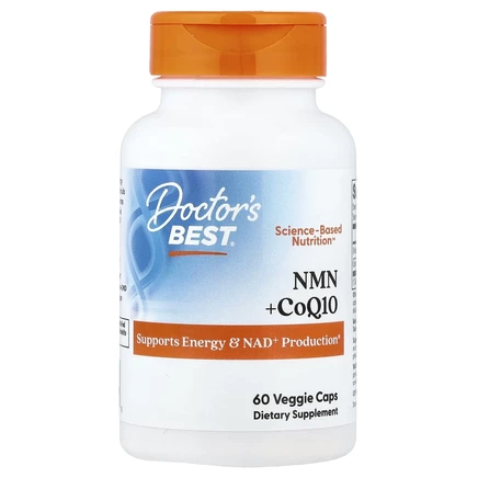 Doctor's Best, NMN 150 мг и коэнзим Q10 50 мг, 60 растительных капсул