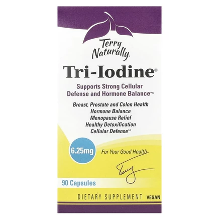 Terry Naturally, Tri-Iodine, 6,25 мг, 90 капсул