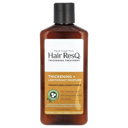 Petal Fresh, Hair ResQ, средство для утолщения, утолщение и увлажнение, невесомый кондиционер для истонченных волос, 355 мл (12 жидк. Унций)
