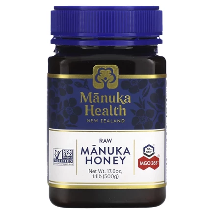 Manuka Health, Необработанный мед манука, UMF 10+, MGO 263+, 500 г (17,6 унции)