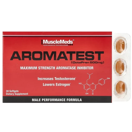 MuscleMeds, Aromatest, 500 мг, 30 капсул с жидкостью
