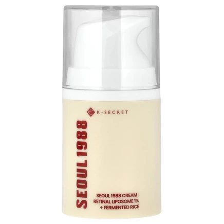 K-Secret, Seoul 1988 Cream, липосомы сетчатки, 1% + ферментированный рис, 50 мл (1,69 жидк. унции)