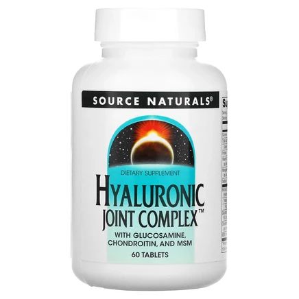 Source Naturals, гиалуроновый комплекс для суставов, 60 таблеток