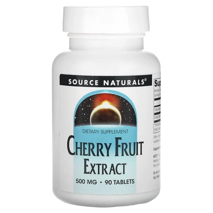 Source Naturals, экстракт плодов вишни, 500 мг, 90 таблеток