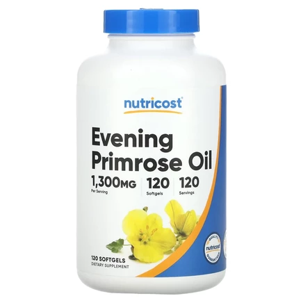 Масло примулы вечерней Nutricost, 1300 мг, 120 капсул