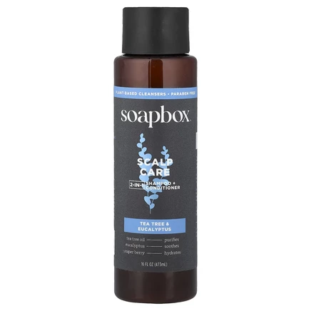 Soapbox, Scalp Care, 2 в 1, шампунь и кондиционер для волос, чайное дерево и эвкалипт, 473 мл (16 жидк. унций)
