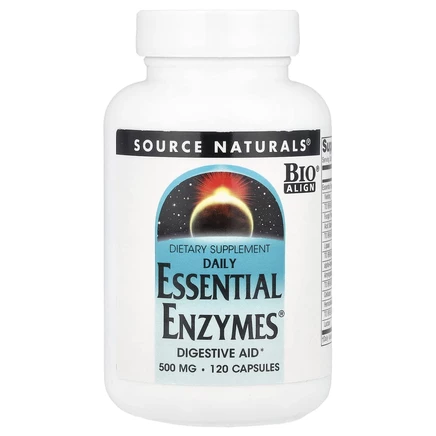 Source Naturals, Daily Essential Enzymes®, 500 мг, 120 капсул