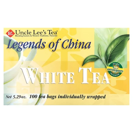 Uncle Lee's Tea, Legends of China, белый чай, 100 чайных пакетиков, 150 г (5,29 унции)