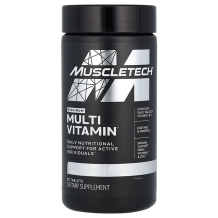 MuscleTech, Platinum Multivitamin, мультивитамины, 90 таблеток
