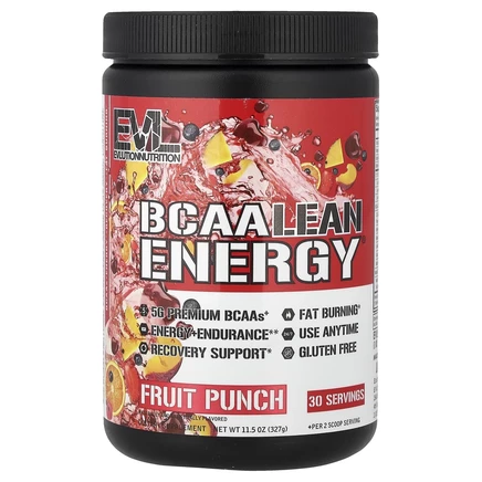 EVLution Nutrition, BCAA Lean Energy®, фруктовый пунш, 327 г (11,5 унции)